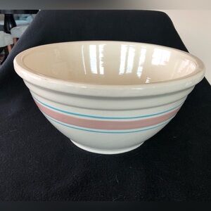 Ovenware U.S.A. Striped Ceramic Mixing Bowl/Dough Bowl